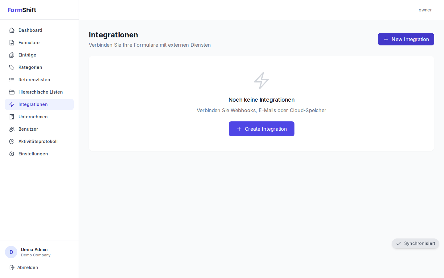 FormShift Integrationen